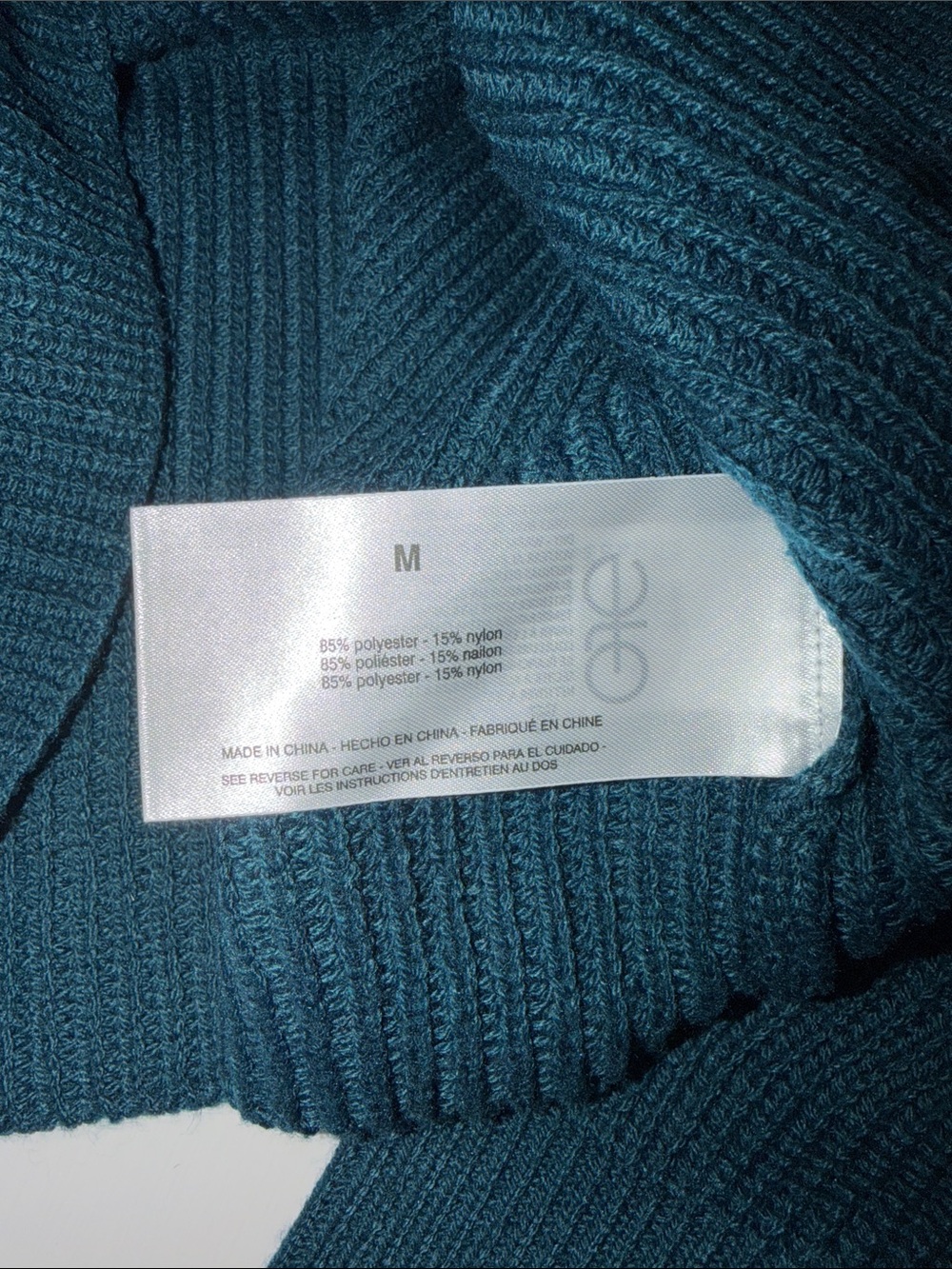 Jessica Simpson Womens Teal Knit Crewneck Sweater - Picture 3 of 3